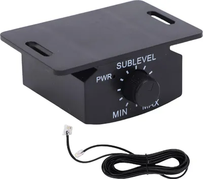 Image de Réglage universel des basses, réglage du volume du subwoofer à 6 broches avec câble d'extension de 4 mètres, compatible avec la plupart des amplificateurs automobiles, noir