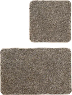 Produktbild von Kleine Wolke Badteppich-Set RELAX Taupe Set 2-teilig mit 50x50cm und 55x85cm