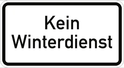 Produktbild von Verkehrsschild VZ2001, Kein Winterdienst, Alu, RA2, 600x330 mm