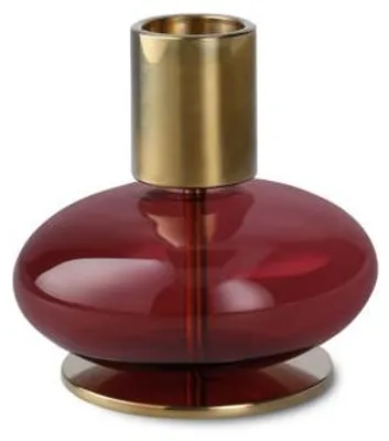 Image de Holmegaard - Bougeoir "Bubble", 8 cm, bordeaux