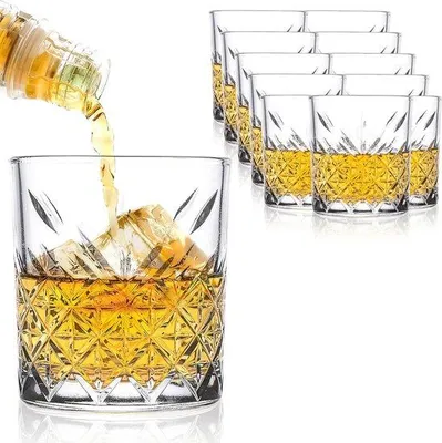 Immagine prodotto di Set da 6 bicchieri da whisky, regalo per uomo, bicchieri tumbler per scotch, cocktail e rum