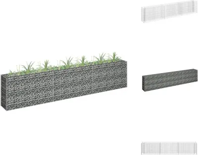 Zdjęcie produktu dla vidaXL Podłoże gabionowe ze stali ocynkowanej 270×30×60 cm - Donice i doniczki