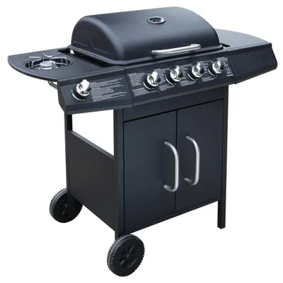 Immagine prodotto di vidaXL Barbecue a gas 4+1 fiamme nero