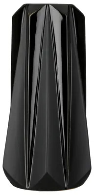 Image de Vase "Pantheon", forme conique, en céramique, noire, lot de 2, hauteur 30 cm, diamètre 15 cm. Référence : 4063387574621