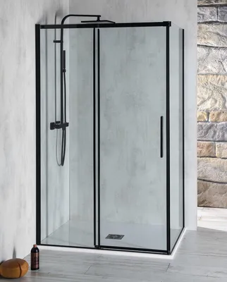 Produktbild von Polysan ALTIS BLACK Rechteckige Duschkabine 1100x800 mm, L/R Variante