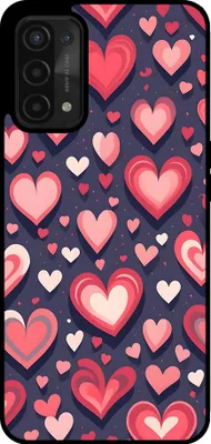 Produktbild von Smartphonica Telefon Fall geeignet für Oppo A54 5G / A74 5G / A93 5G mit Herz Impressum - TPU Backcover Fall mit Herz-Design