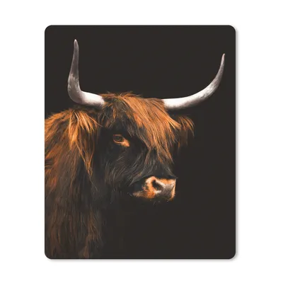 Produktbild von MuchoWow® Mauspad Mousepad Schottischer Highlander - Kuh - Schwarz 30x40 cm - Mousepads - Maus Mat - Pad - Mausunterlage - Mausmatten