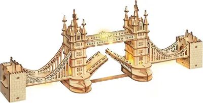 Image de Rolife Puzzle 3D en bois Tower Bridge Kit de construction de modèles 113 pièces