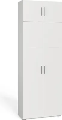 Produktbild von Vicco Aktenschrank Ingo, 80 x 223 cm mit Schrankaufsatz, Weiß