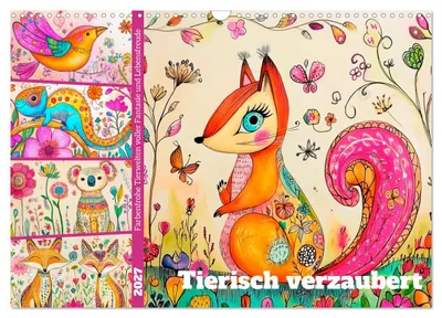 Produktbild von Tierisch verzaubert (Wandkalender 2027 DIN A3 quer), CALVENDO Monatskalender