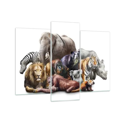 Produktbild von Bilder auf glas - Tiere Koala Löwe Affe - 130x100cm - Glasbilder - Wandbilder - Kunstdruck - zum Aufhängen bereit - Wanddekoration aus Glas - Glas Bilder - Wandbild auf Glas - GCB130x100-3166
