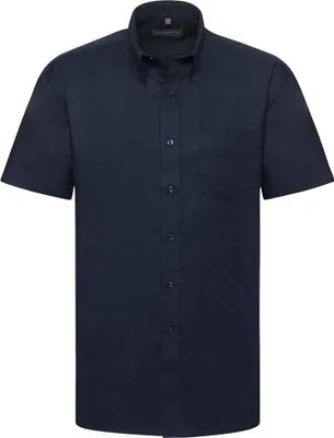 Image de Russell Collection - Chemise "Classic" pour hommes, manches courtes, modèle LT5371 (4XL) (Bleu marine éclatant)
