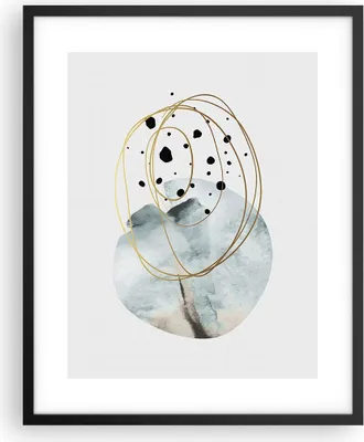 Produktbild von Gerahmtes Poster - Schwarzer Rahmen - Modern Abstraktion Flecken - 40x50 cm - Wand Bild - Wanddeko - Wandbilder - Kunstposter - Wandposter - Bilderrahmen - Bilder - Kunstdruck - P2BPA40x50-4782