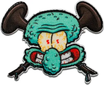 Produktbild von Mono-Quick Spongebob Thaddäus - Aufnäher, Bügelbild, Aufbügler, Applikationen, Patches, Flicken, zum aufbügeln, Größe: 5,1 x 6,8 cm