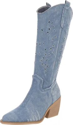 Produktbild von Ital-Design Damen Stiefel Western- & Bikerstiefel  Denimoptik Sommerstiefel 88843833 Hellblau Gr.  40