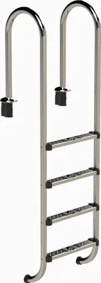 Produktbild von Eichenwald Poolleiter Modell 55 Tiefbeckenleiter enge Ausladung Leiterlänge 1224mm 4 Stufen