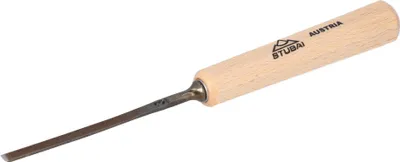 Produktbild von STUBAI Stemmeisen Stechbeitel Serie 52 - Form 3 | Gerades Flacheisen - 4 mm, mit Holzgriff, zum Vorstechen, für Anschlagarbeiten, Schrupparbeiten, Rosetten, zur Bearbeitung von Holz