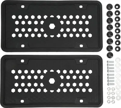 Zdjęcie produktu dla 2 SZTUK silikonowa ramka ochronna tablicy rejestracyjnej miękka elastyczna czarna 305x155mm dla modeli USA