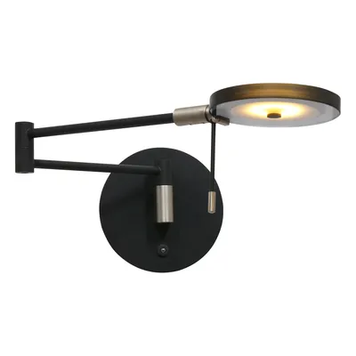 Image de Steinhauer - applique murale - Turound - noir - verre métal - lampe de lit - LED - 2734ZW