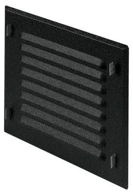 Produktbild von Awenta MTK02CZ Lüftungsgitter Eckig 110 x 140 mm schwarz – Metall-Lüftungsgitter, schwarz