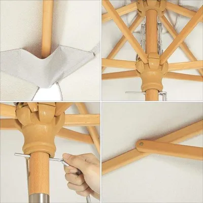 Produktbild von Famanu Gartenparasol mit UPF 50+ Sonnenschutz - Beige - 2,7 m