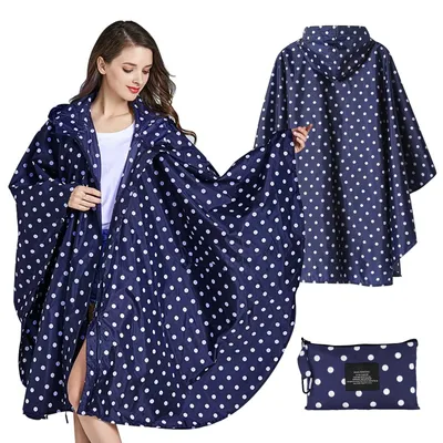 Immagine prodotto di Cappotto impermeabile lungo da donna - Poncho impermeabile e antivento