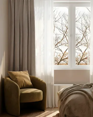 Produktbild von HOOMstyle 100 % grün HOOMstyle Kant und Klaar Gordijn Luna – 100 % grün – mit Plooiband, Taupe / 140 x 270 cm