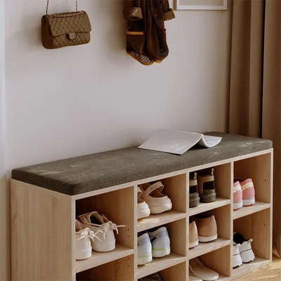 Zdjęcie produktu dla Szafka Na Buty Z Siedziskiem Ławka Nowoczesna Dąb Sonoma Loft