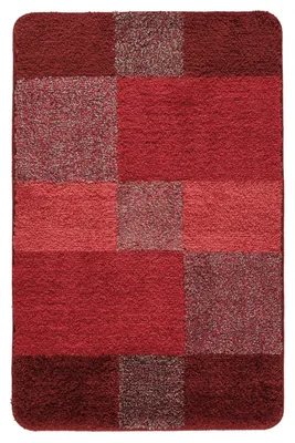 Produktbild von Badematte - 60 x 90 cm - Rot - Polyacryl - mit Karos