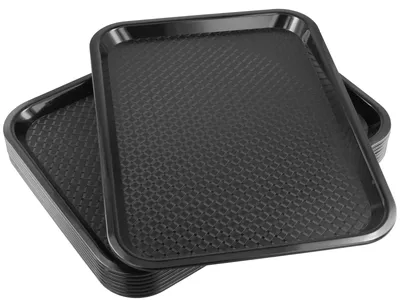 Kunststoff-Serviertablett 8er-Pack 40x30 cm schwarz