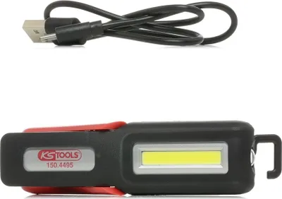 Produktbild von KS Tools 150.4495, Taschenlampe, Schwarz, Rot, Acrylnitril-Butadien-Styrol (ABS), Gummi, IP20, -17 - 55 °C, LED