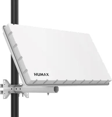 Produktbild von Humax Single Flat Sat Flachantenne H39D - Satelliten-Flachantenne inkl. Wand- und Masthalterung für 1 Teilnehmer,