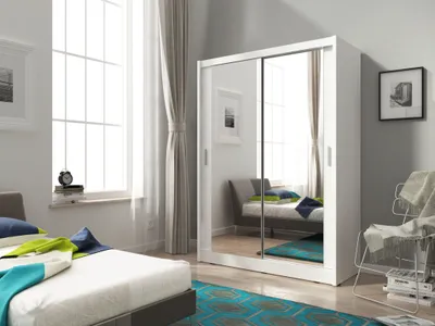Zdjęcie produktu dla MINIO szafa z lustrem MAJA 2 130 cm biały