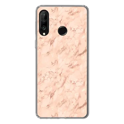 Produktbild von MuchoWow® Handyhülle Schutzhülle Hülle für Huawei P30 Lite Marmor - Roségold - Muster - Luxus Silikon Softcase Handy Hülle - Handyhülle