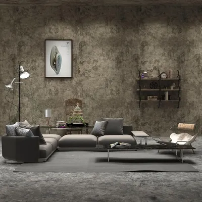 Image de Papier peint adhésif imitation béton gris, en vinyle, dimensions 80 cm x 10 m