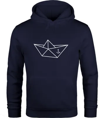 Produktbild von Hoodie Herren Schiff Anker Kapuzenpullover Pullover mit Kapuze Moonworks® navy S