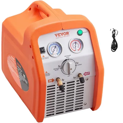 Produktbild von VEVOR Tragbare 3/4 HP Kältemittel-Rückgewinnungsmaschine - AC-Rückgewinnungsmaschine mit Hochdruckschutz 220-240V 60Hz Rückgewinnungsmaschine HVAC für Dampf-Flüssigkeits-Kältemittel, Auto-Klimaanlage, 1 PS