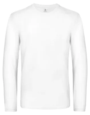 Image de B&C - T-shirt « #E190 » pour homme à manches longues LT1704 (4XL) (blanc)