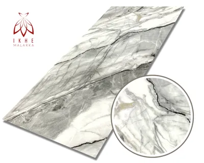 Immagine prodotto di 0,72m² Pannelli di rivestimento in PVC effetto marmo | bagno e cucina | alternativa a piastrelle e marmo | MPVC Grey 01 | 120x60cm | piastrelle per bagno e cucina