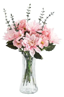 Glasvase mit Rillen 19 cm – für Blumen, Pampasgras & Trockenblumen