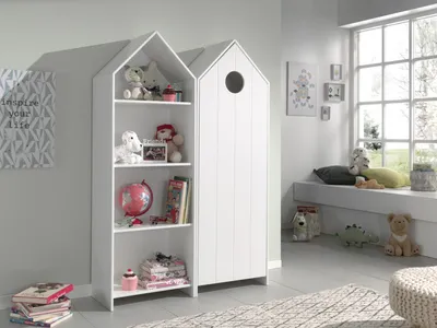 Produktbild von CASAMI Set 2-tlg. best. aus: Regalschrank, Schrank 1-trg. mit Front in Weiß