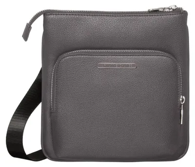 Produktbild von Armani Exchange Men's Okinawa, logo plate, zipped pocket Cross body Grey One siz