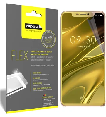 Produktbild von 3x Schutzfolie für Doogee V Folie, 100% Displayabdeckung, dipos Flex