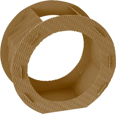 Produktbild von Rundlaternen Zuschnitt natur aus 3D-Wellpappe