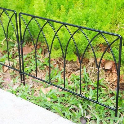 Obrázek produktu pro 5 balení dekorativního oplocení kovový zahradní plot 406 cm x 23 m panelová sada bariérový okraj pro zvířata - SCENDOR
