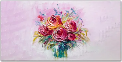 Produktbild von Coloray - Bild aus Glas - 120x60 cm - gehärtetes Glas glasblock mit bild wohnzimmer Küche Dekoration wanddekoration - Malerei Blumen