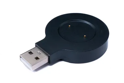 Zdjęcie produktu dla Adapter USB 2.0 SYSTEM-S do ładowania smartwatcha Huawei Honor Watch z kablem w kolorze czarnym