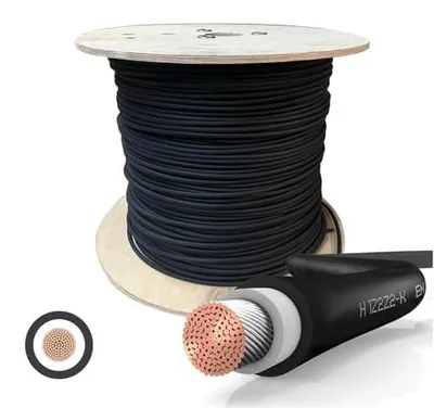 Obrázok produktu pre SOLARTRONICS, kábel pre solárne systémy, 6 mm², 20 metrov, flexibilný, robustný, čierny