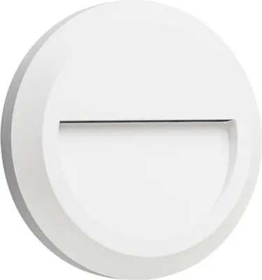 Zdjęcie produktu dla ACA Lighting Kinkiet zewnętrzny LED okrągły biały 230V AC IP65 1.5W 3000K 100LM RA80 SLIM02NW