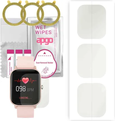 Produktbild von apgo 3 Stück Schutzfolie, Matt, kompatibel mit Maxcom Fit FW35 Aurum Smartwatch, Hydrogel Displayschutzfolie mit Positionierhilfe, Displayfolie, robust und kratzfest